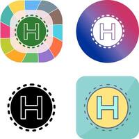 Helipad Icon Design vector