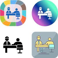 Evaluating work Icon Design vector