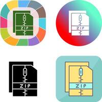 Zip File Icon Design vector