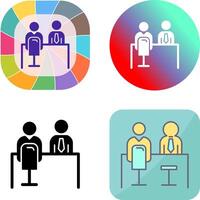 Employee Interview Icon Design vector