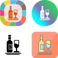 White Wine Icon Design vector