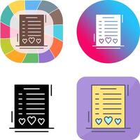 Wishlist Icon Design vector