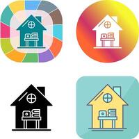 Home Work Place Icon Design vector