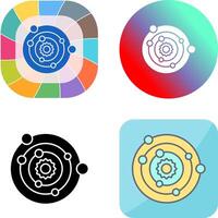 Solar System Icon Design vector