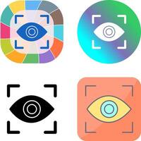 Eye Scan Icon Design vector