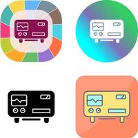Oscillscope Icon Design vector