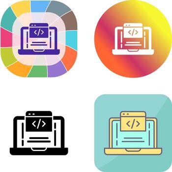 Coding Icon Design vector