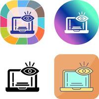 Monitoring Icon Design vector