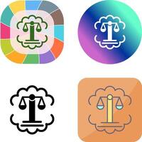 Justice Scale Icon Design vector