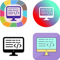 Coding Icon Design vector