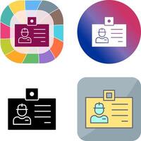 Identity Card Icon Design vector