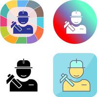 Worker Icon Design vector