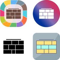 Brick wall Icon Design vector