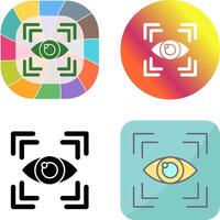 Eye Scan Icon Design vector