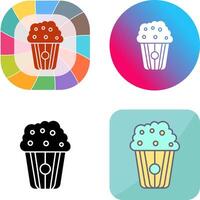 Pop corn Icon Design vector