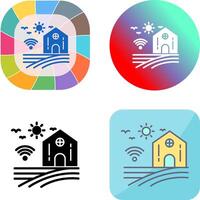 Smart Farm Icon Design vector