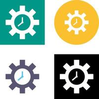 Unique Time Optimization Icon Design vector