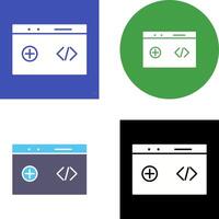 Unique Clean Code Icon Design vector