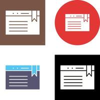 Unique Bookmarking Services Icon Design vector