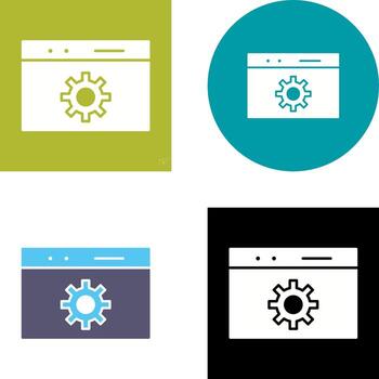 Unique Web Optimization Icon Design vector