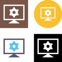 Computer Settings Icon Design vector