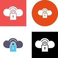 Secure Cloud Icon Design vector