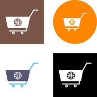 único global compras icono diseño vector