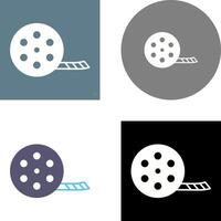 Unique Film Reel Icon Design vector