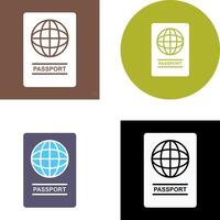 diseño de icono de pasaporte vector