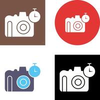 Unique Timer on Camera Icon Design vector