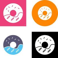 Cream Doughnut Icon Design vector