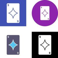 Diamonds Card Icon Design vector