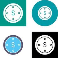 Dollar Coin Icon Design vector