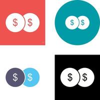 Unique Coins Icon Design vector