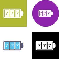 Slot Machine with Sevens Icon Design vector