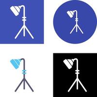 Unique Light Stand Icon Design vector