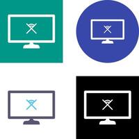 Unique Disconnected Network Icon Design vector