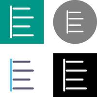 Unique Left Align Icon Design vector