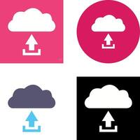 único subir a nube icono diseño vector