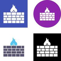Unique Firewall Icon Design vector