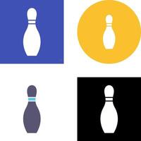 Unique Bowling Pin Icon Design vector