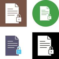 Unlock Documents Icon Design vector