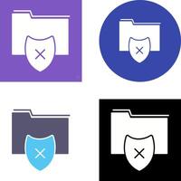 Vulnerable Folder Icon Design vector