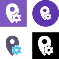 Location Settings Icon Design vector