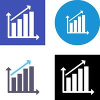 Rising Statistics Icon Design vector