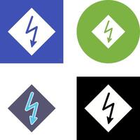 High Voltage Icon Design vector