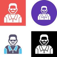 Unique Male Professor Icon Design vector