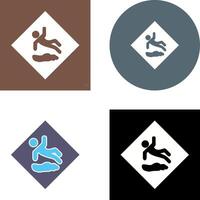 Danger of Slipping Icon Design vector