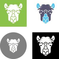 Alpaca Icon Design vector