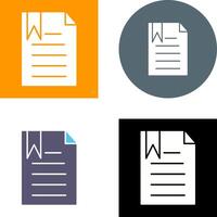 Unique Bookmarked Document Icon Design vector